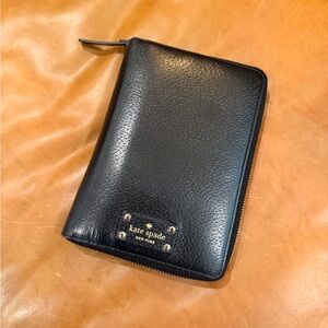 Kate Spade Black Leather Planner - Agenda